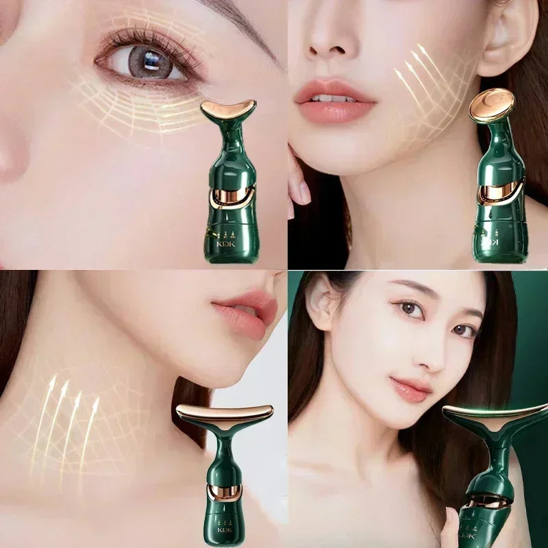 Advanced lifting and toning facial device gold