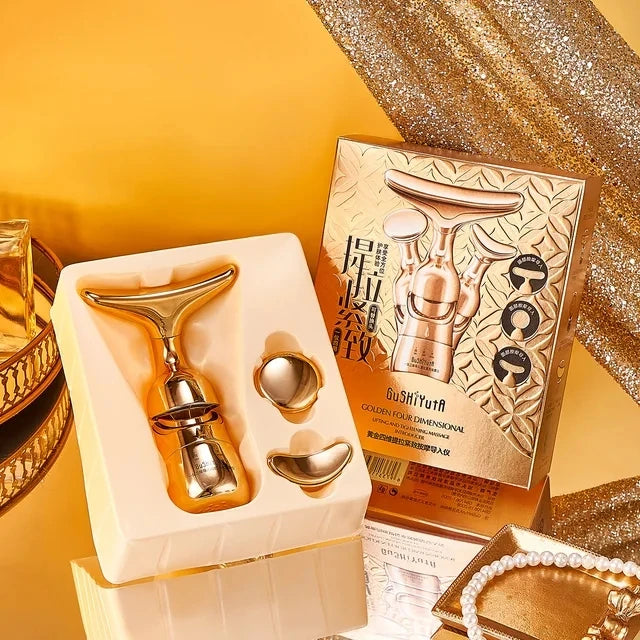 Advanced lifting and toning facial device gold
