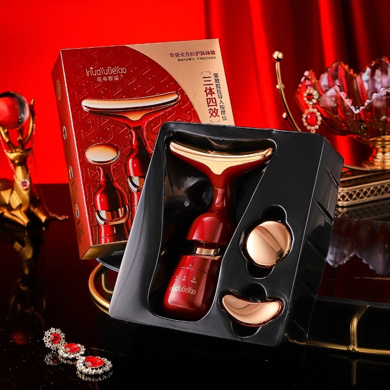 Advanced lifting and toning facial device gold