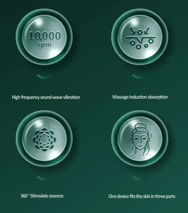 Advanced lifting and toning facial device gold