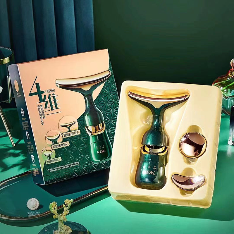 Advanced lifting and toning facial device gold