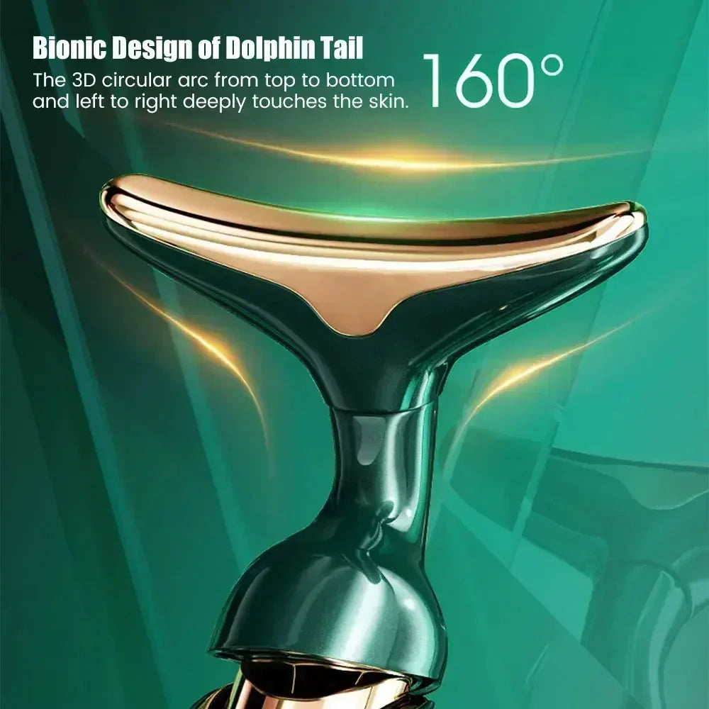 Advanced lifting and toning facial device gold