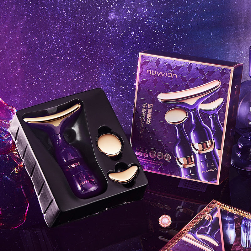 Advanced lifting and toning facial device gold