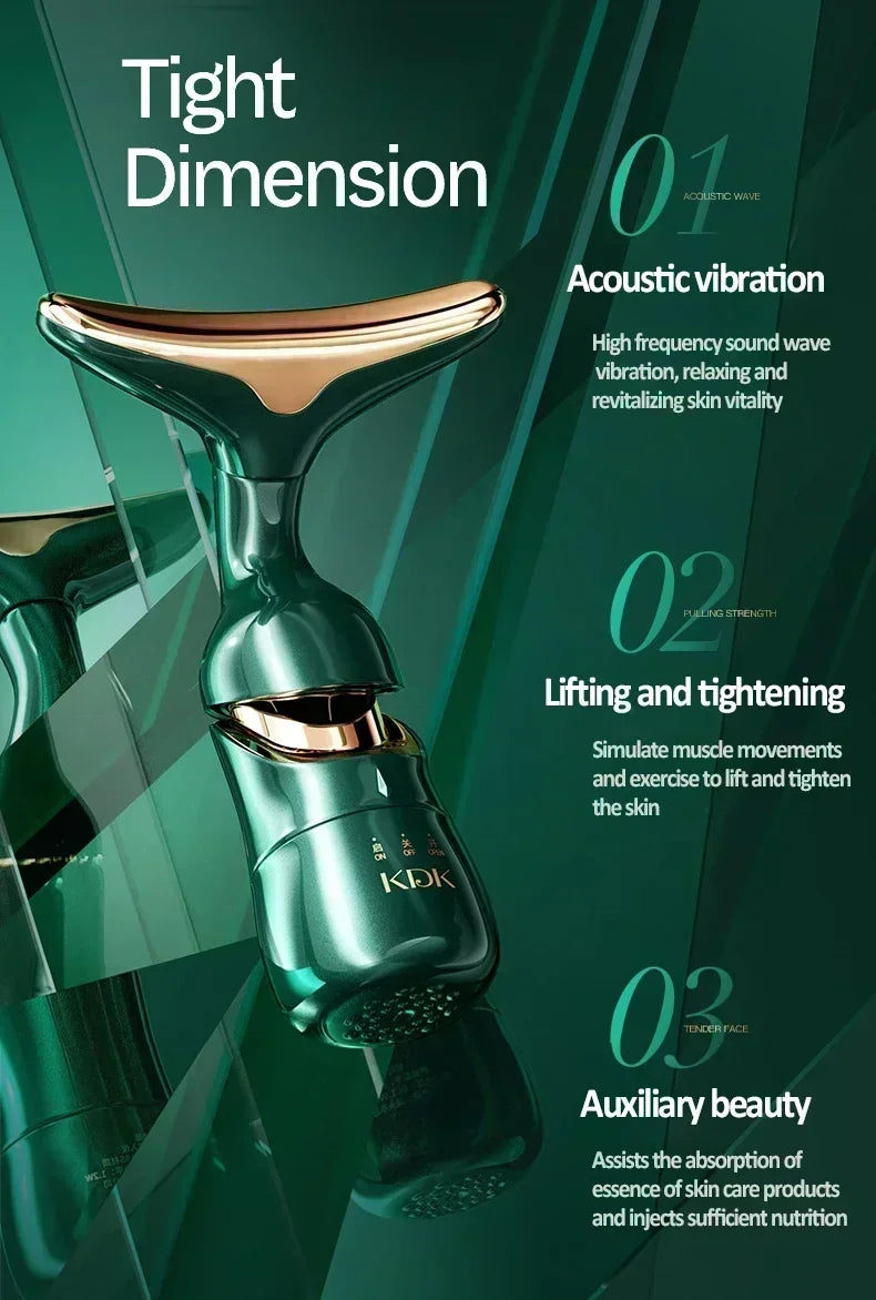 Advanced lifting and toning facial device black